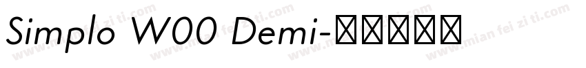 Simplo W00 Demi字体转换